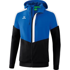 Erima Squad Tracktop Met Capuchon Heren - New Royal / Zwart / Wit | Maat: XXL