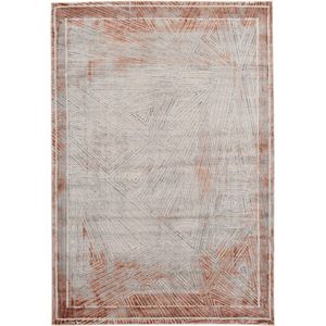 Vercai Rugs Artisan Collectie - Laagpolig Vloerkleed - Zacht Tapijt voor Woonkamer - Polyester - Crème Roze - 200x290 cm