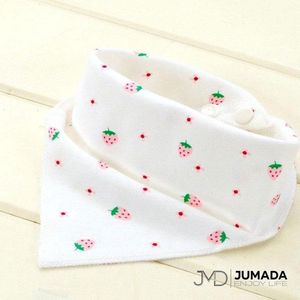 Jumada's Bandana Slab - Met Drukknopen - Katoen - Strawberry - Aardbei