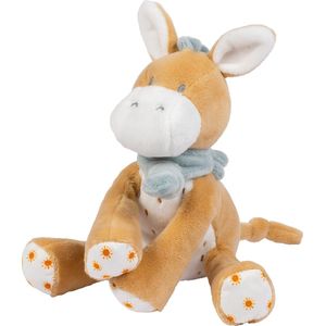 Nattou ezel Leo - Knuffel - 21 cm - Donker warm beige