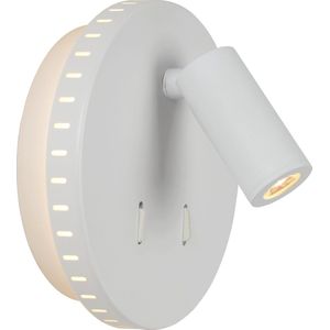 Lucide BENTJER - Bedlamp / Wandlamp - Ø 14 cm - LED - 3000K - Wit