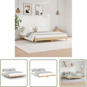 vidaXL Bedframe 120x200 cm - Sonoma Eikenhout Bed Frame - Houten Bed - Sonoma Eiken - Tweepersoonsbed - Boxspring Bed