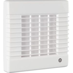 Badkamerventilator wit Ø100mm met automatische lamellen
