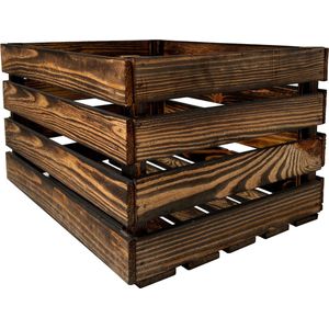 54x nieuwe gebrande fruitkist van hout 50x40x30 cm - 1x pallet kratten