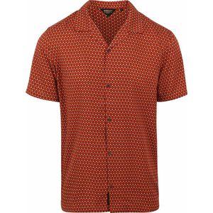 Superdry - Overhemd Short sleeve Rood Philomena Red Print - Heren - Maat M - Modern-fit