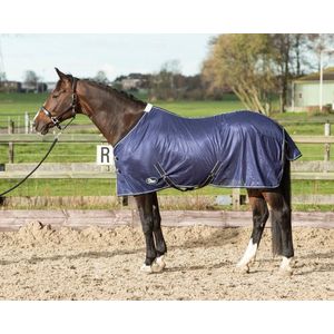 Harry's Horse Vliegendeken mesh standaard met singels, navy 155cm