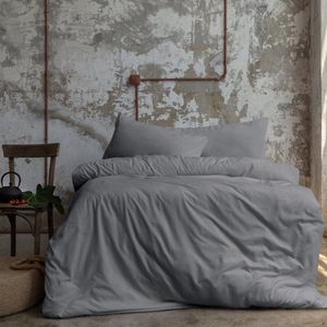 Komfortec Premium Dekbedovertrek 240x220 cm + 2x Kussensloop 40x80 cm - Geborsteld 100% Polyester Microvezel 120 g/m² - 3-Delige Superzachte Beddengoedset - Grijs