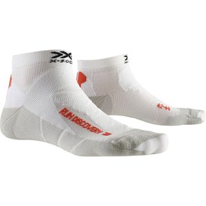 X-Socks Run Discovery Hardloop  Sportsokken - Maat 39-41 - Unisex - wit/oranje/grijs