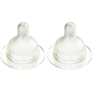 Difrax Flessenspeen Wide voor brede babyflessen - Maat Medium - 2 stuks