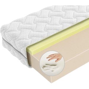 Beddenscout24 Visco clinic matras 160 x 210 - V52 Traagschuim matras - 23cm dik - Ergonomisch - Antibacterieel - Wasbare hoes