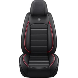 Bealive® Auto stoel hoes - Car seat cover - Stoel overtrek auto - Zwart met rode details - Stoel beschermer - Afneembaar - Wasbaar - Kunst leer