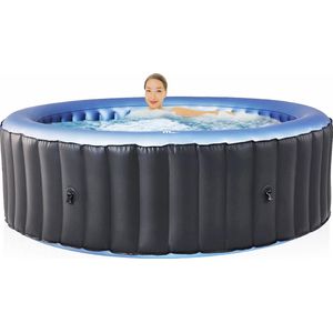 Opblaasbare Jacuzzi voor 4 a 5 volwassenen - Luxe Spa 2024 - Verwarmde hottub met bubbels - Bubbelbad - Inclusief afstandsbediening, afdekzeil, schoonmaak filters, aansluitstuk, opblaasslang, verlichting en ingebouwde pomp -