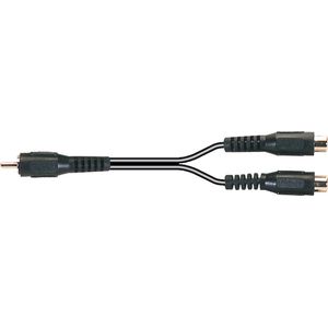 Kabel - Mannelijke RCA stekker / 2 vrouwelijke RCA stekker - 0,3m
