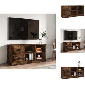 vidaXL Tv-kast - trendy - meubel - Afmeting- 102 x 35.5 x 47.5 cm - Ken- gerookt eiken - vidaXL - Kast