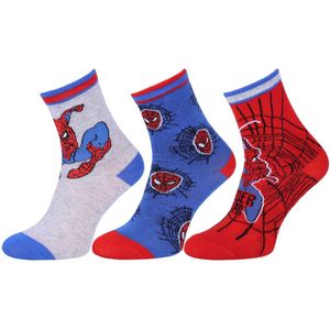 Marvel Comics Spider-Man hoge sokken voor jongens - 3 paar / 26.5 - 30.5