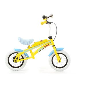 Popal Arrow - Loopfiets - 12 inch - geel - lichtblauw - balance Bike