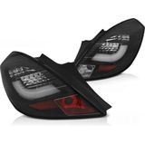 Achterlichten OPEL CORSA D 3D 04 06-14 ZWART LED STRIP