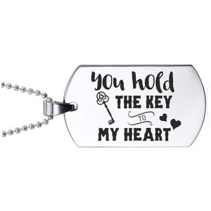 Ketting RVS - You Hold The Key To My Heart