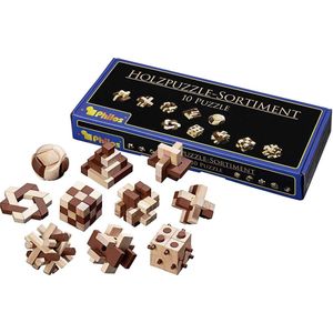Houten Puzzelassortiment (10 puzzels) - Voor 1 speler, vanaf 6 jaar