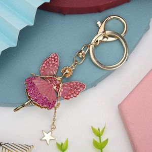 Dansen Ballerina Rhinestone Sleutelhanger voor Vrouwen - Schattig Meisje opknoping aan Tas of Auto