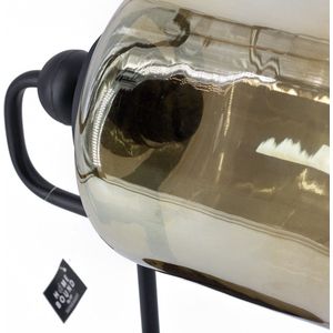 Wandlamp glas black/smoke