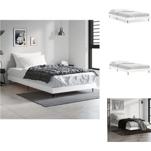 vidaXL Bedframe - - Bedframes - 203 x 93 x 20 cm - Hoogglans wit - Bed