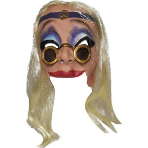 Masker Vrouw met Bril en Pruik | Verkleedmasker