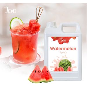 Limonade | Bubble Tea Syrup | Smoothie Basis | Cocktail Syrup | Dessert Syrup | JENI Watermelon Syrup - 2.5 Kg （with a free pump）