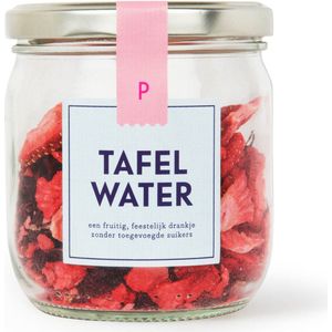 Pineut ® Water met Smaak - Tafelwater Aardbei en Hibiscus - Glazen Pot Met Deksel - Waterdrop (Alternatief) - Refill Pineut Waterkaraf - Origineel Cadeau - Fris & Gezellig Genieten