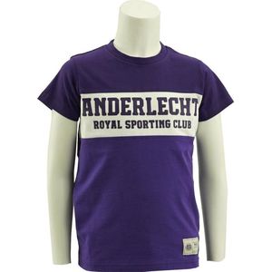 T-shirt kids paars Anderlecht Royal Sporting Club maat 134/140 (9 a 10 jaar)