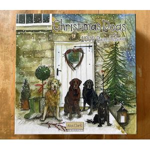 Alex Clark Puzzel 1000 stukjes Christmas Dogs ~ Honden Kerst
