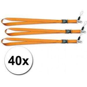 Keycords oranje 40 stuks