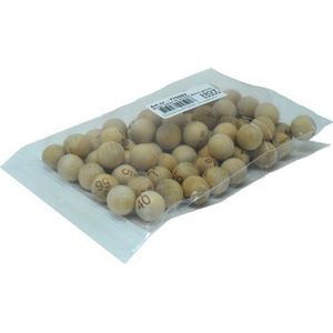 Houten Bingo Ballen Set 75 Stuks - Genummerd 1 t/m 75 - Diameter 20mm - Geschikt voor Alle Leeftijden