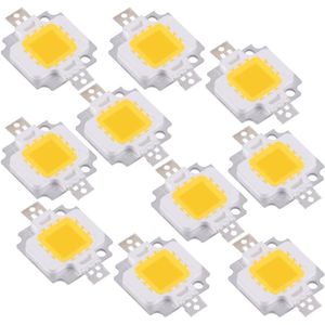 10 Stks 10 W LED SMD Chip COB DC 9-12 V Voor Lamp Flood Gloeilamp Vervanging Warm/Wit Licht(Warm wit)