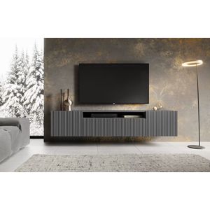 Noemi TV meubel - hangende kast - breedte 200 cm - grijs - woonkamermeubel - modern - Maxi Maja