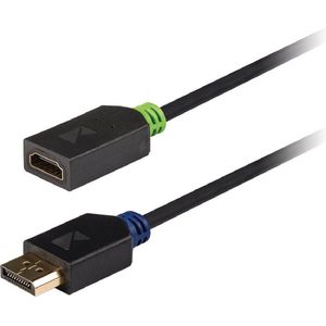 König DisplayPort - HDMI Adapter 0.2M - Antraciet