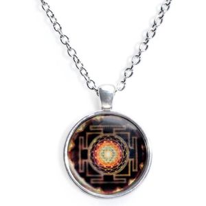 Zentana Sri Yantra Halsketting - Ketting & Hanger - Spirituele Balans Talisman - Sieraden voor Dames & Heren