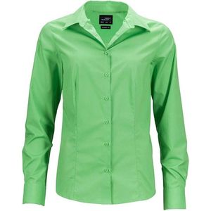 James and Nicholson Dames/dames Longsleeve Business Shirt (Kalk groen)