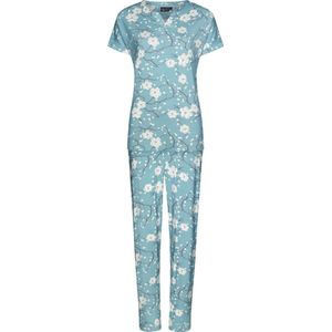 Pastunette - Tree Blossom - Dames Pyjamaset - Blauw - Viscose - Maat 40