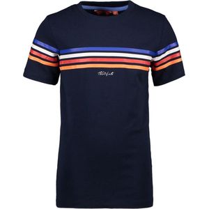 Tygo&Vito Jongens t-shirts & polos Tygo&Vito T&v T-shirt printed stripes navy 92