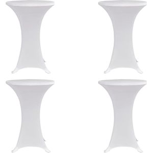 vidaXL - Statafelhoes - 4 - st - stretch - Ø60 - cm - wit
