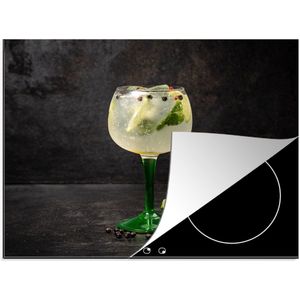 KitchenYeah® Inductie beschermer 59x51 cm - Drank - Wijnglas - Fruit - Kookplaataccessoires - Afdekplaat voor kookplaat - Inductiebeschermer - Inductiemat - Inductieplaat mat