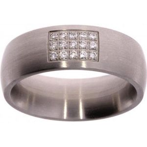 Verlinden Juwelier - Ring - Dames - Staal  - XEN met diamant - maat 54