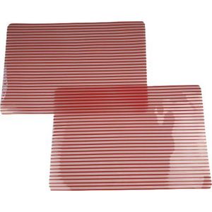 Placemat - MILO - Kunststof - Rood - 31 x 45 cm - set van 2