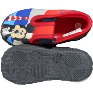 Mickey Mouse sloffen - pantoffels - rood - elastische band - rubberen zool - maat 22