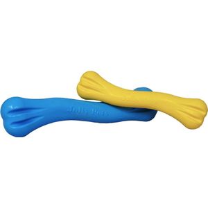 Jolly Pets Jolly Bone - Hondenbot met aantrekkelijke vanillegeur - Hondenspeelgoed van duurzaam flexibel rubber – Geel  – Maat S/M – 16 cm