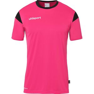 Uhlsport Squad 27 Shirt Korte Mouw Kinderen - Roze / Zwart | Maat: 116