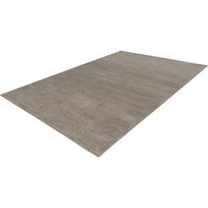 Lalee Trendy Uni- laag polig- vloerkleed- velours- velvet look- glans- uni kleur- effen tapijt- 120x170 cm zilver