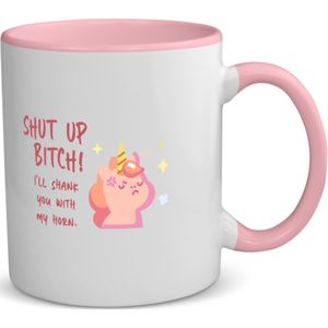 Akyol - unicorn cadeau - koffiemok - theemok - roze - Unicorn - eenhoorn verjaardag mok - leuke mok mok met opdruk - verjaardag cadeau mok - leuke grappige mok - cadeau voor hem en haar - mok met tekst - 350 ML inhoud