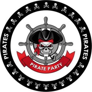 Piraten versiering onderzetters/bierviltjes - 100 stuks - Piraten thema feestartikelen